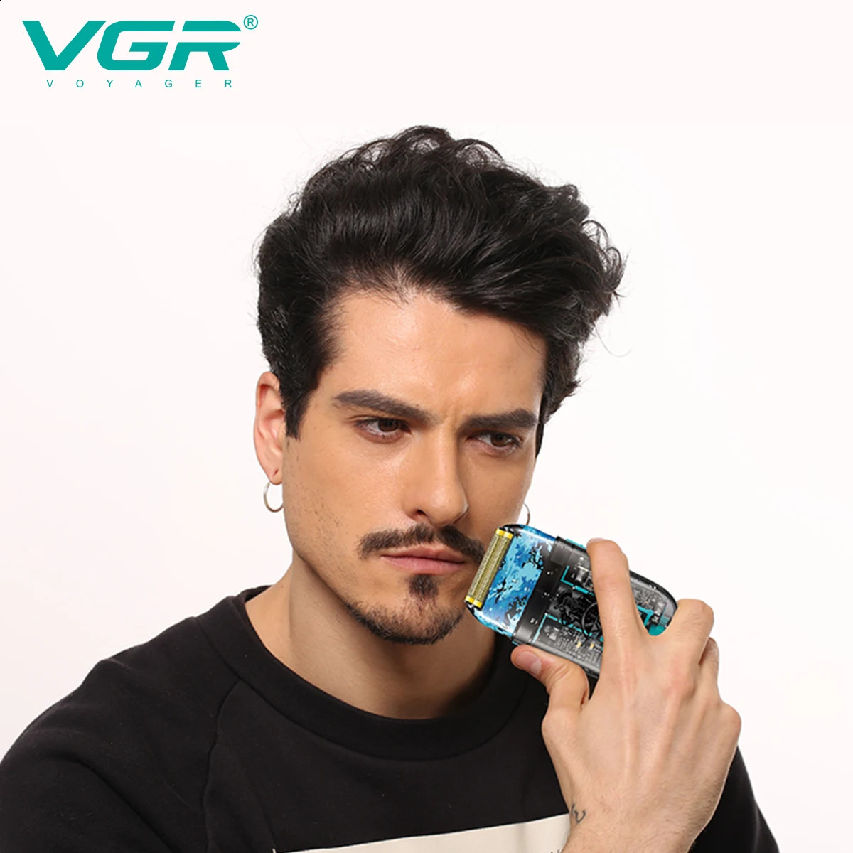 VGR Electric Shaver Hair Trimmer Machine Foil Beard Trimmer Professional Bald Razor Waterproof Rechargeable Shaver for Men V-352 241119
