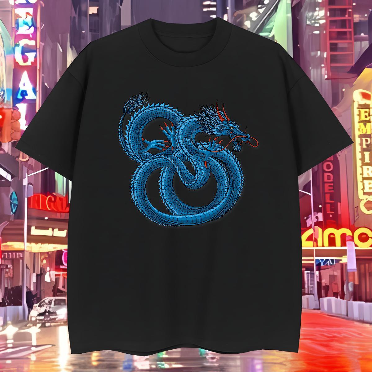 Mens T Shirts 100% Cotton 230g dragon Casual Pure Cotton Custom Big Size Men Tshirts 2024 Designer Popular Tees