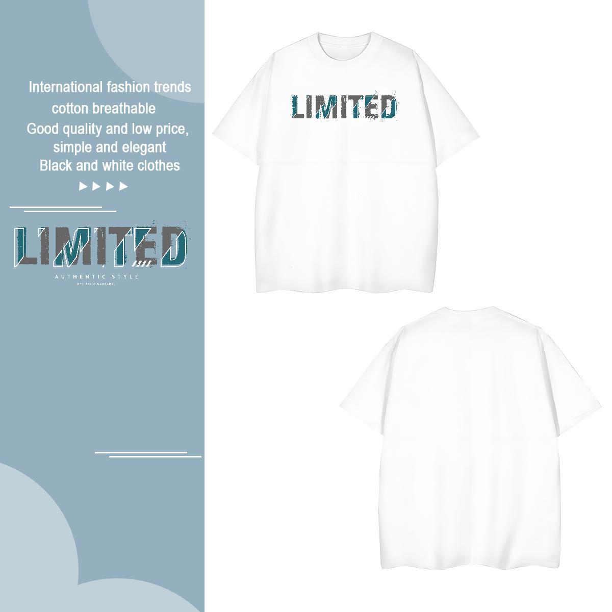 Loose limited 230g Cotton Tshirt for Man Woman Daily Wear Short Sleeve O-Neck T shirt New Arrival Custom Cartoon Tops Shirt