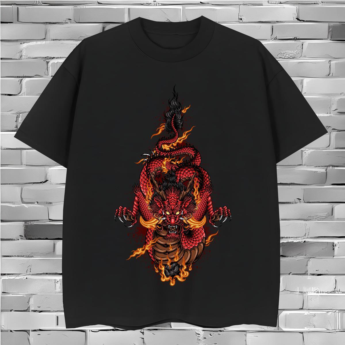 Men T Shirts 230g Cotton angry Street Breathable Short Sleeve Black Oversized Men Tops Tees Customized Cool Design Tshirts