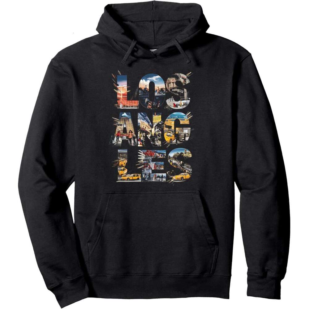 Hoodie for Mens Womens Los Angeles California Souvenir Tourist Travel Vacation LA Pullover Hoodie Hoodies sweatshirt pullover jacket Long sleeve