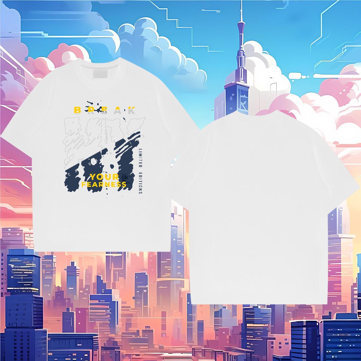 Unisex pistol 230g 100% Cotton Tshirts Daily Outfit Pure Cotton Mens T Shirts New Arrival Oversized Tee Shirt