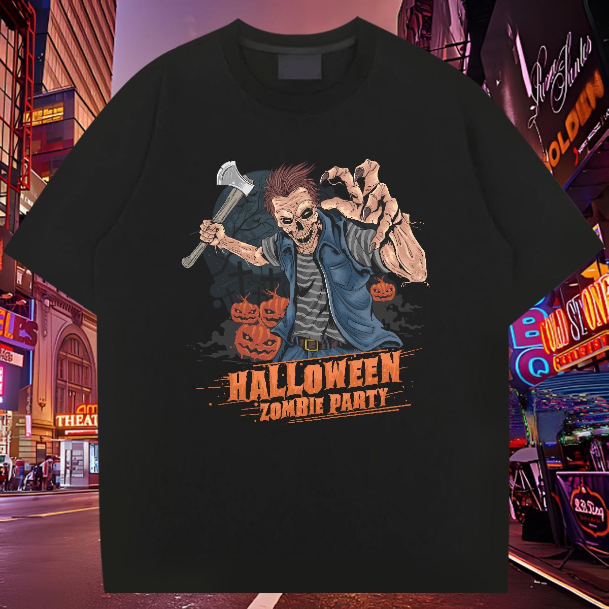 TOP Quality T-Shirts for Men halloween Breathable Crew Neck Casual Oversized 230g Pure Cotton Couples T Shirts Designer Clothings
