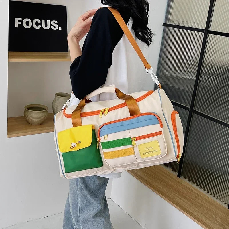 Large Capacity Oxford Travel Bags Color Matching High Quality Unique Design Shoulder and Handbags for Women Casual 240819