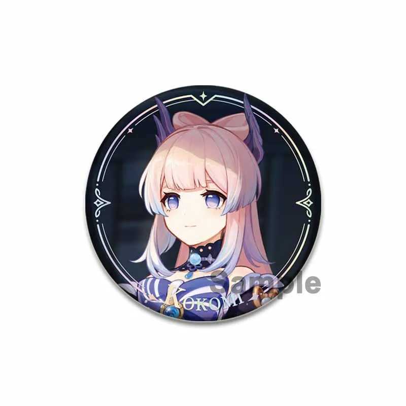 Geshin Impact HD Printed Chest Handmade Anime Badge Round Cartoon Character Brooch Backpack Clothing Gift Accessories W240815
