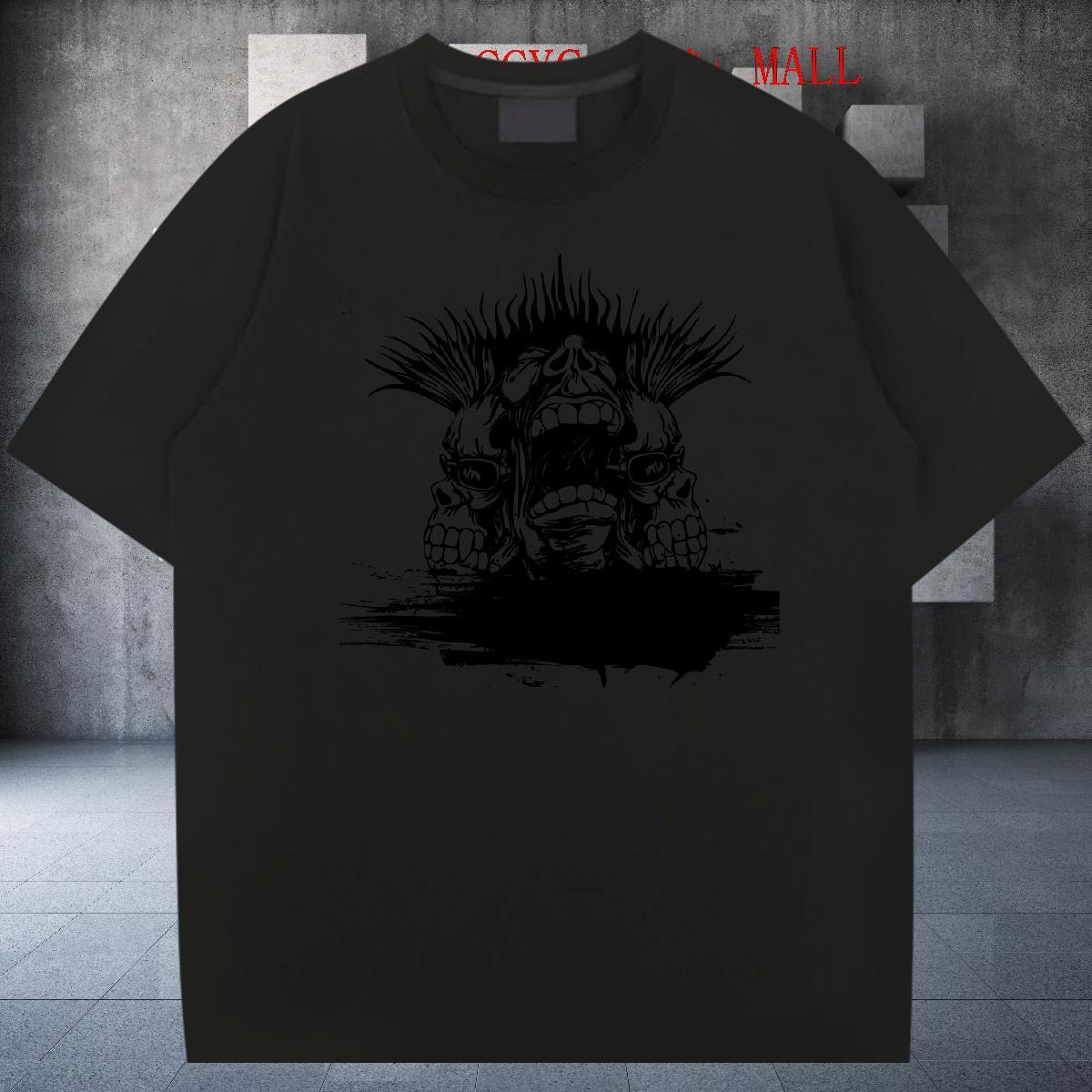 Stylist scary Mens Tshirts 230g 100% Cotton T shirt Custom Big Size Casual Daily Wear Breathable High Quality Tees Shirts