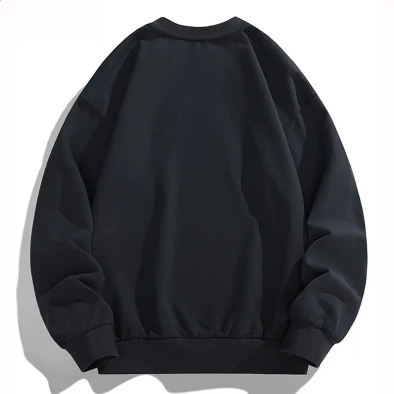 Mens round neck long sleeved Tshirt solid sweater casual sports elastic mens clothing WY000 240819
