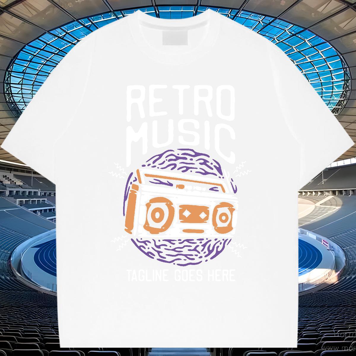 TOP Quality Mens Tshirts Street 230g 100% Cotton Custom Printing Pure Cotton radio T shirt Fashion New Top Tees