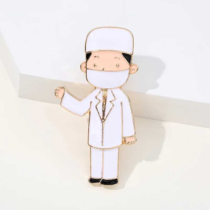 Cute enamel nurse shaped pin womens brooch fashionable jewelry medical doctor nurse student gift lapel brooch badge gift W240815