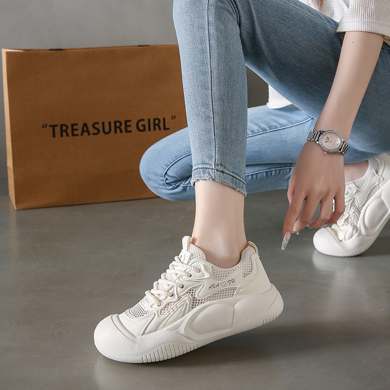 Ddmysports Little White Summer New Korean Edition Instagram Student Leisure Sports Versatile Open Mesh Women S Shoes ZY XFL OUTDOOR