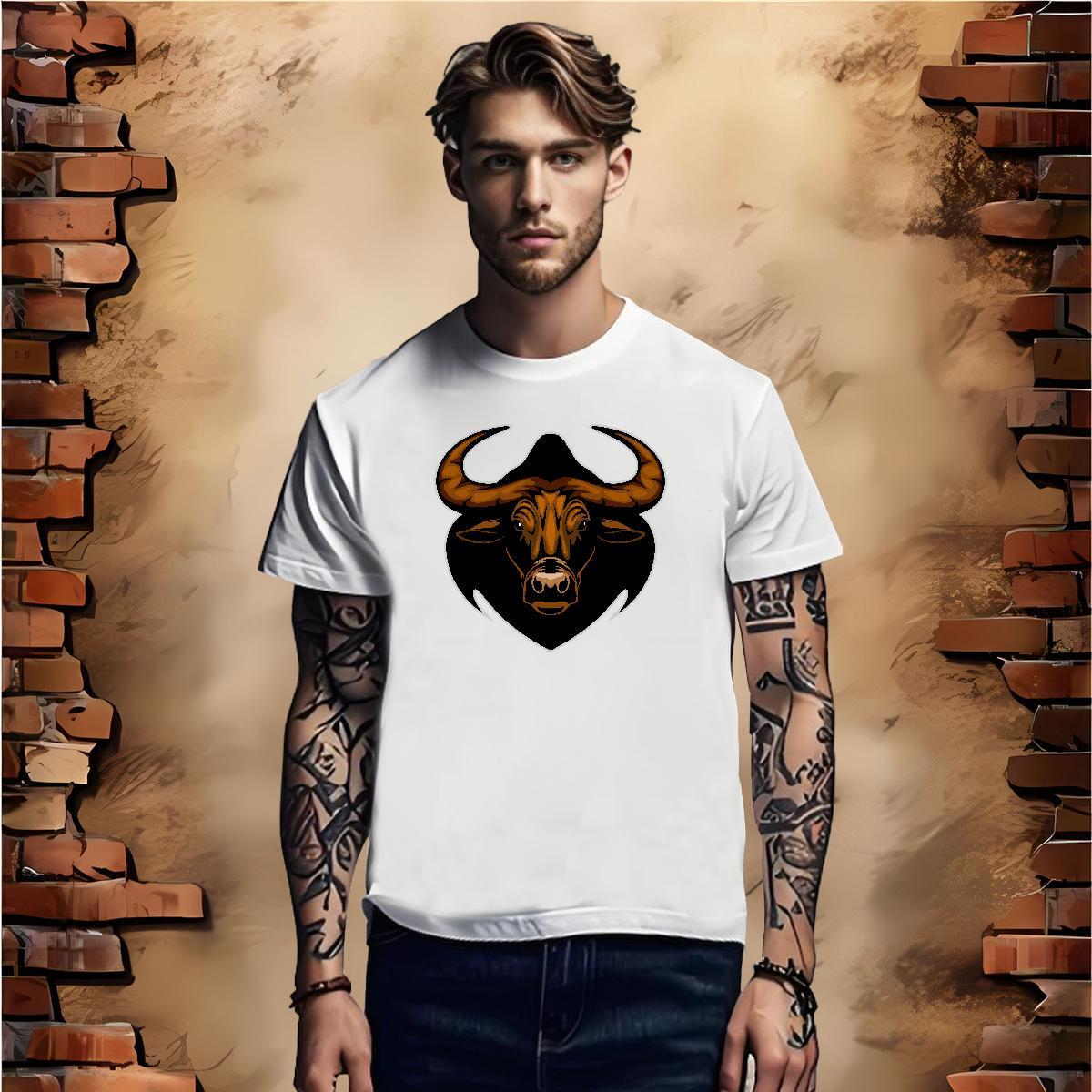 T Shirts Men 230g Cotton bull Daily Wear Round Neck Short Sleeve Black White Men Tops Tees Fashion Casual High Quality Top Tees