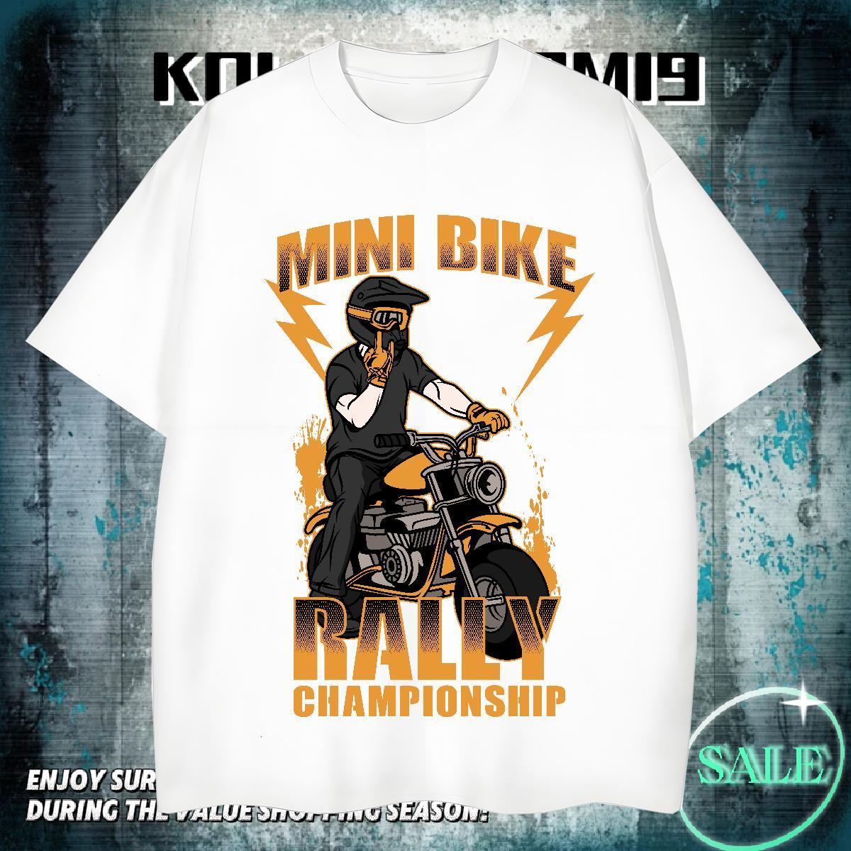 Popular Men Tops Tees Anime Printing Street 230g Pure Cotton Oversized 4XL Breathable Crew Neck motorbike Mens T Shirts Fashion Designer Tshirts