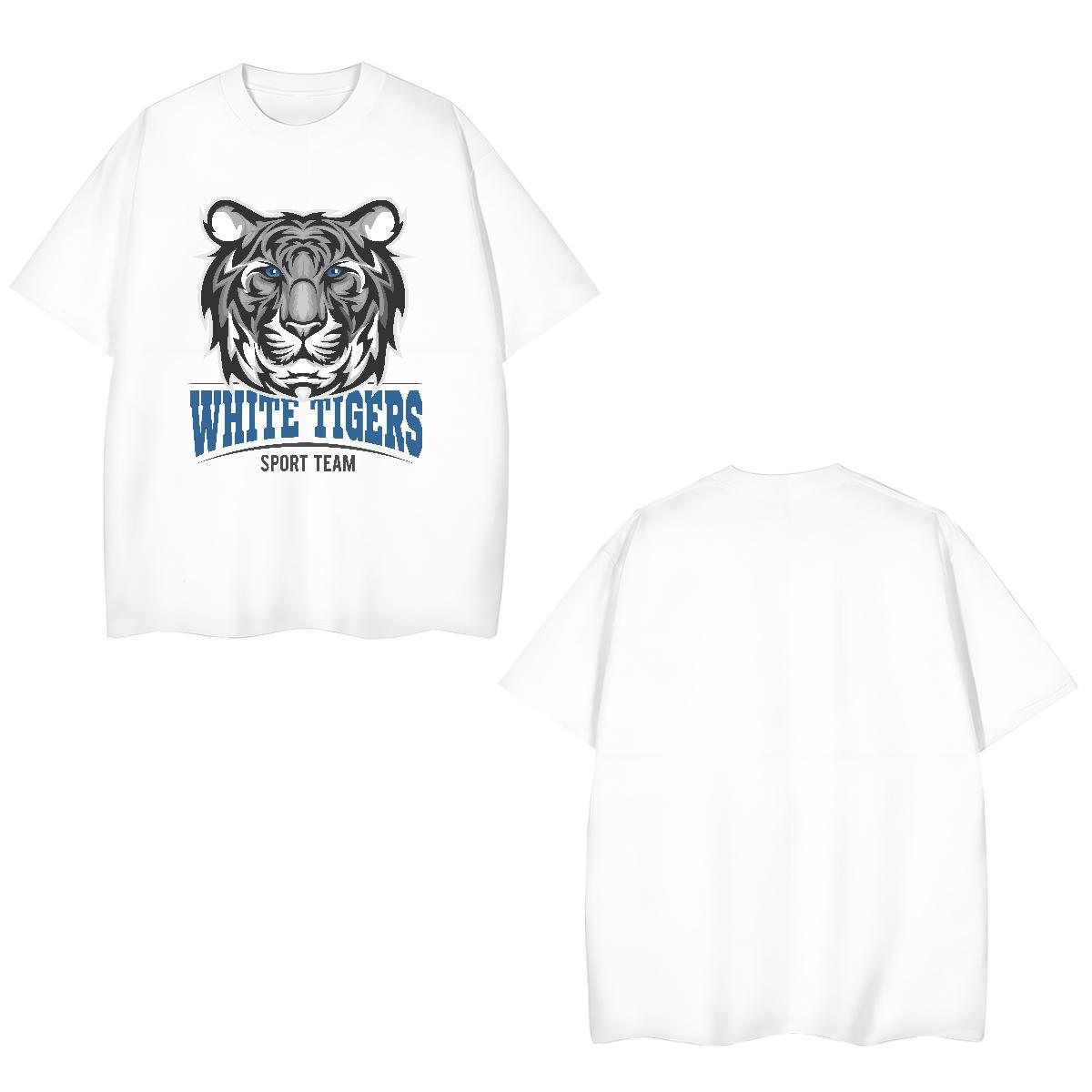 Comfortable Man T Shirts tiger Round Neck Short Sleeve Street wear Hip Hop Oversized 4XL 230g Pure Cotton Men Clothes T-Shirt 2024 DIY Top Tees