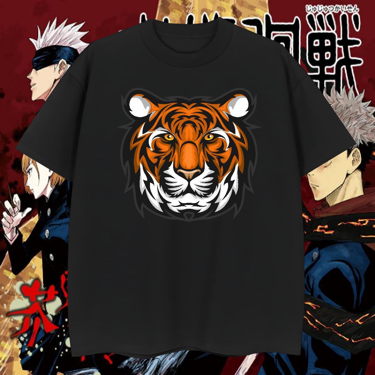 DIY Customized Couples T Shirts tiger Casual 230g Cotton Clothings Breathable Crew Neck Popular T shirt White Plus Size