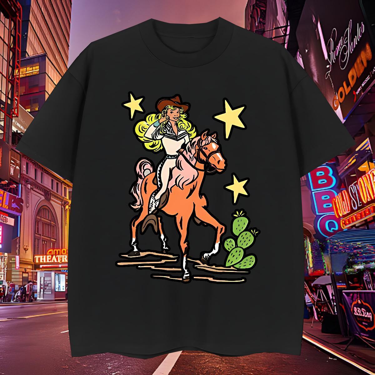 Popular T-Shirts for Men pretty girl Breathable Short Sleeve Sports Casual Floral Print 230g Cotton Men Tops Tees Designer Fashion Tshirts