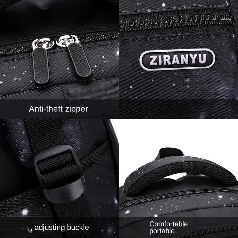 elementary school bag with trolley stair climbing cart rolling school backpack with wheels boys book bag student stationery bag Y240820