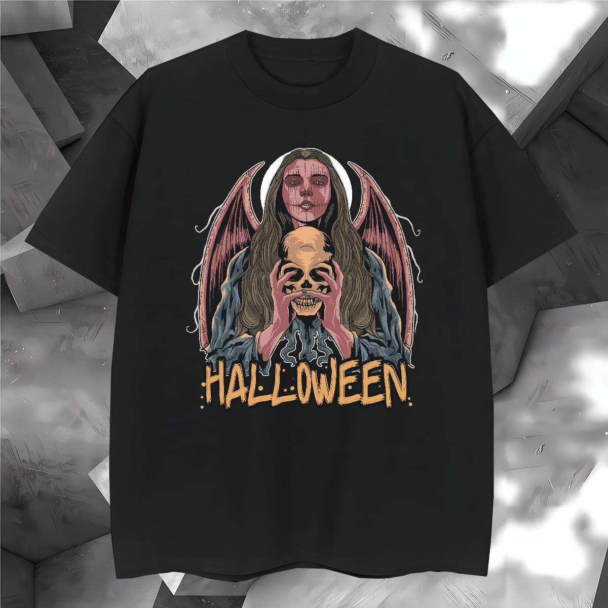 Stylist Mens Tshirts halloween Daily Wear 230g 100% Cotton Clothings Breathable Soft Loose T Shirt For Man DIY Logo Oversized