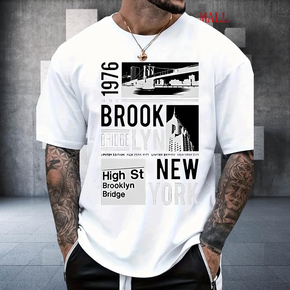 Classic New York 230g Cotton Tshirt for Man Woman Casual Breathable Short Sleeve Men T Shirts Fashion Design Custom Anime Tees Shirts