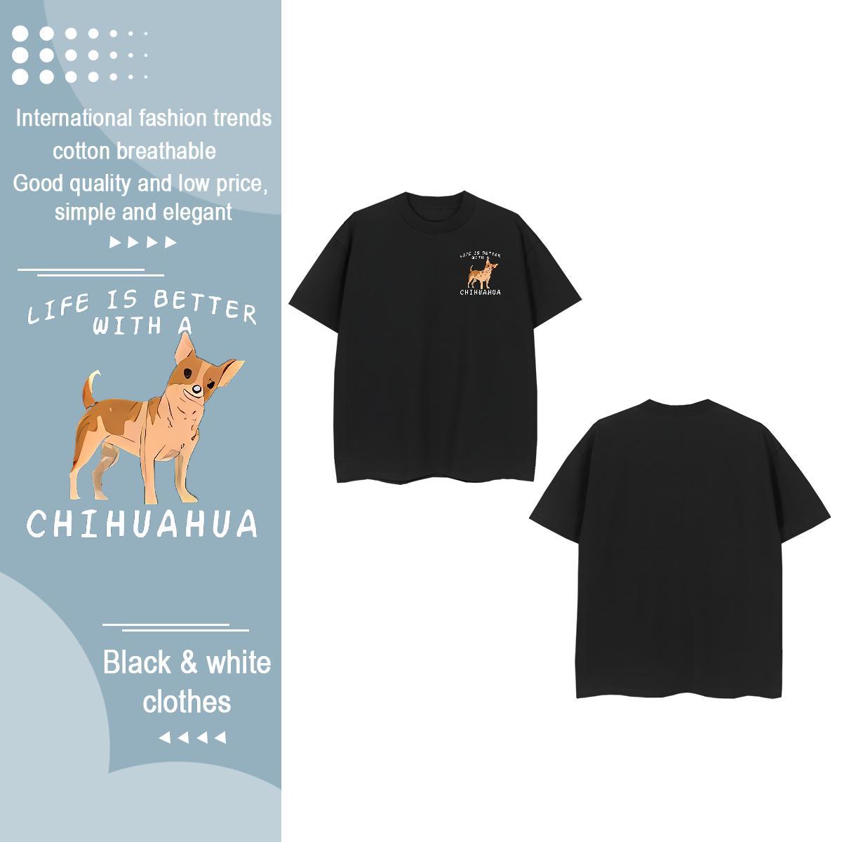 Designer Fashion Tshirt for Man Woman dog Summer Casual 230g Cotton Tshirts Short Sleeve O-Neck Popular T Shirts Men Custom Printed