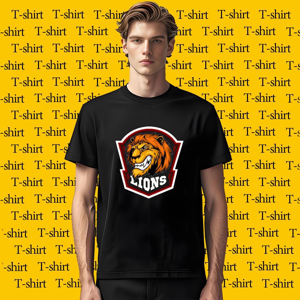 Fashion Design Men Tshirts lion Street wear Hip Hop 100% Cotton 230g Tops Shirt Crew Neck Breathable Brand T-Shirts for Men DIY Printed