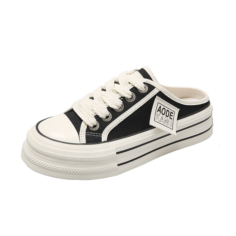 Ddmysports Korean Version Semi Trailer Canvas In Summer New Versatile Student Breathable Thick Soled Board Casual Shoes For Women OUTDOOR