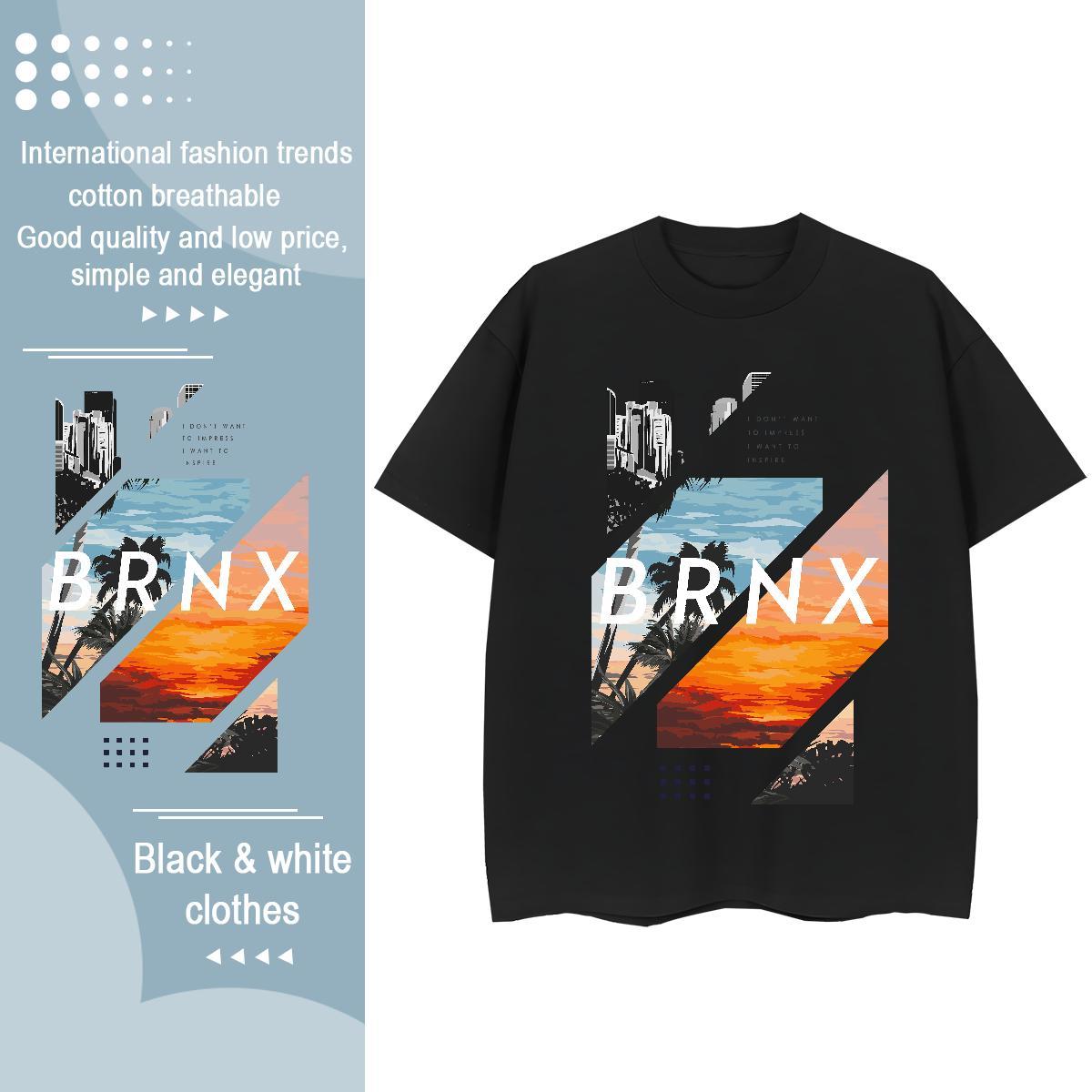 Wholesale Men Tops Tees tree Daily Outfit 230g Pure Cotton Clothings Crew Neck Breathable Unisex Man T Shirts Custom Anime