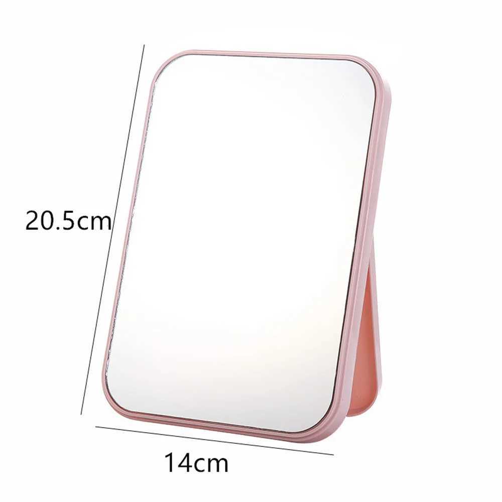 Desktop Makeup Mirror Simple Square Princess Dressing Mirror Contracted Folding Portable Cosmetic Mirror Y240819
