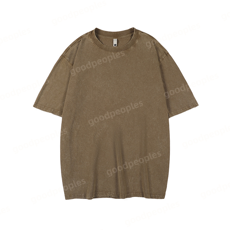 Designer Mens T-shirt Summer Solid Color Vintage Short Sleeve Mens Retro T-shirt Womens Casual Short Sleeve Couple Fashion Clothing Size M-5XL