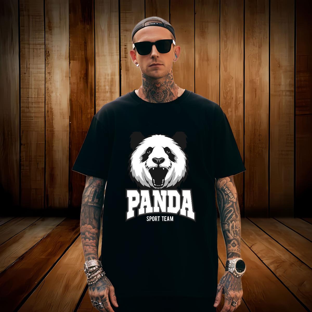 Free Shipping Mens T Shirts panda O Neck Short Sleeves Spring Summer Anime 100% Cotton 230g Tshirt for Man Woman Designer Wear