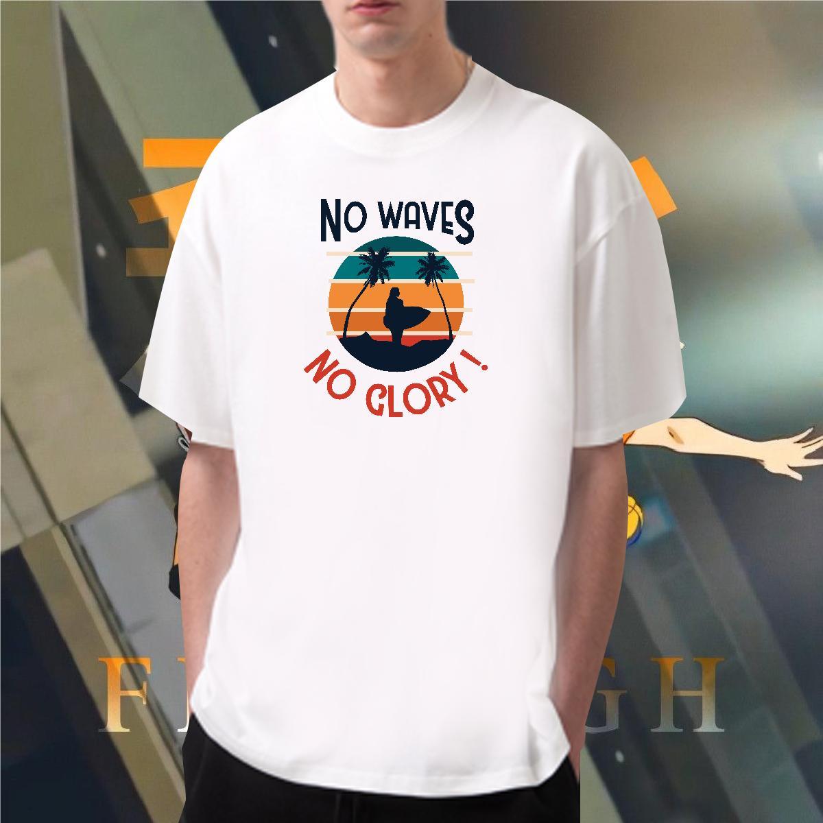 High Quality sea 230g 100% Cotton Couples T Shirts Spring Summer Crew Neck T-Shirts Factory Direct DIY Printed Tops Shirt