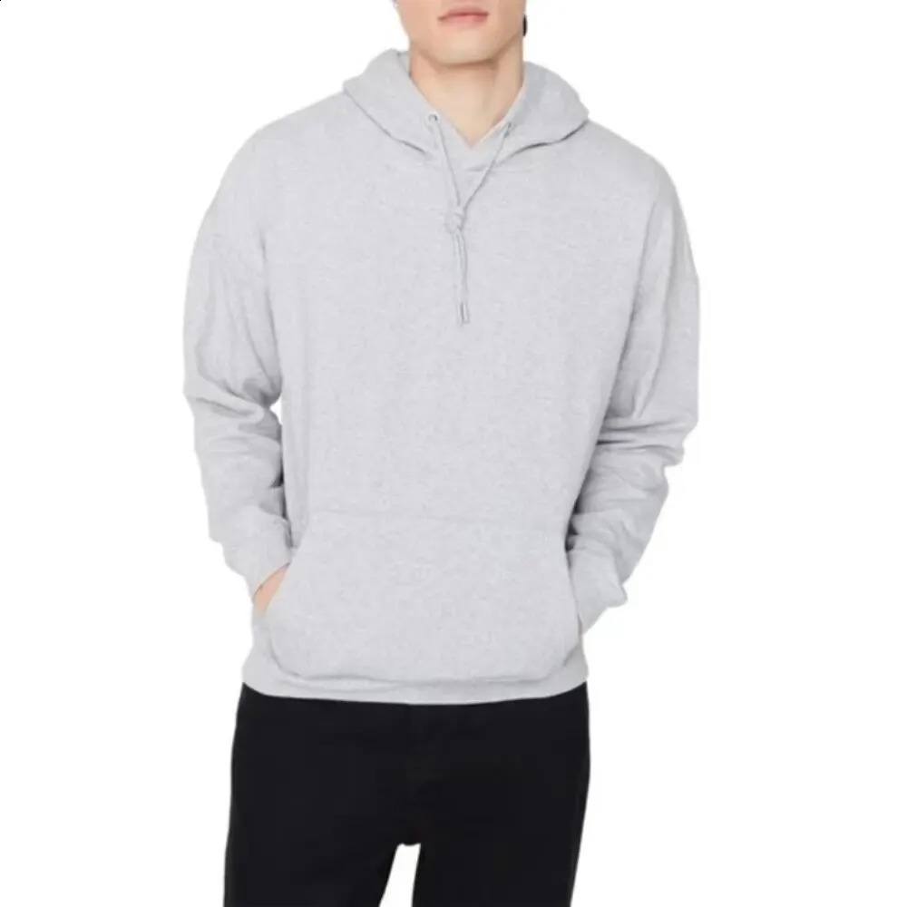 Mens Basic Floral Hoodie Solid Color Loose Fit Super Soft with Pocket 240819