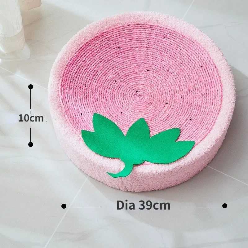 Scratcher Weave Cats Pad Round Scratching Board 2 Sisal Cat in 1 Cat House Grinding Claws Cats Training Toys Furniture Supplies