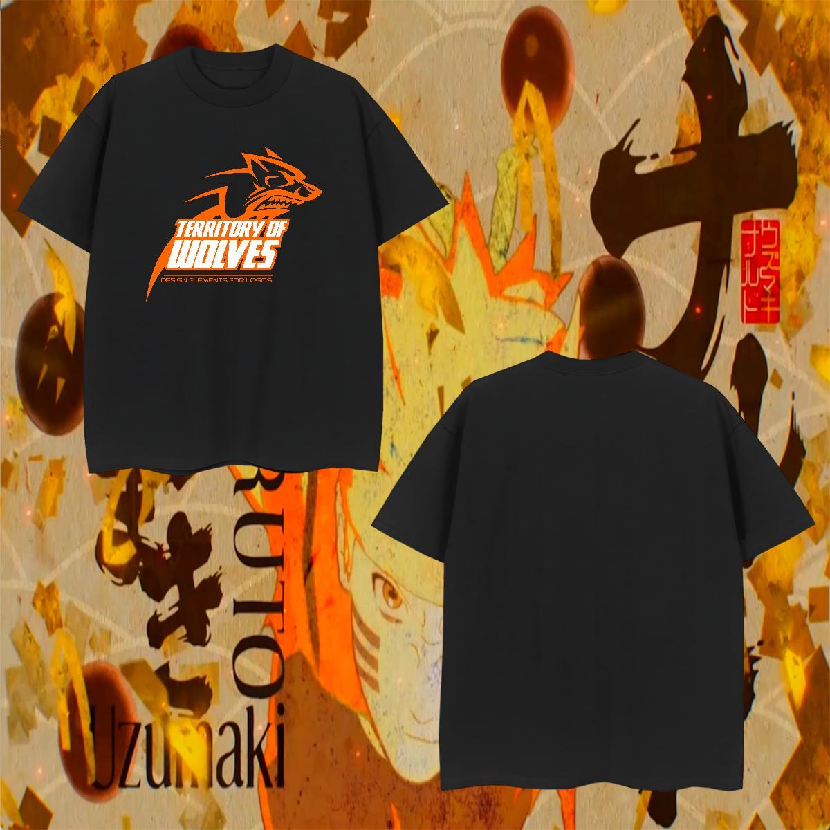 Loose Fit Man T Shirts wolf O Neck Short Sleeves Home Outdoor White Plus Size 100% Cotton 230g Men Tshirts Fashion New Clothings