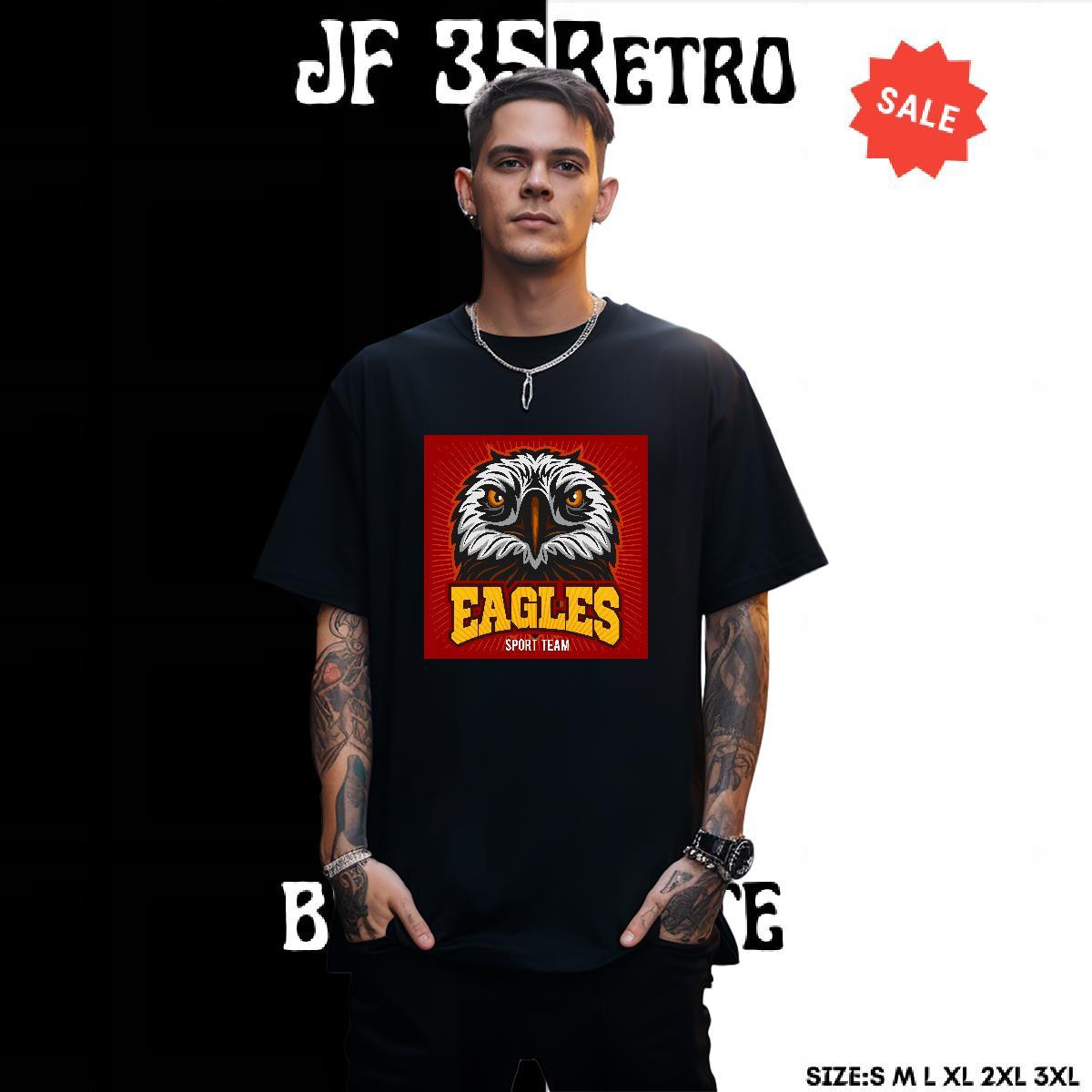 TOP Quality T Shirts Men eagle Crew Neck Hip Hop Street Anime 230g 100% Cotton Men Tshirts Fashion Casual Tee Shirt