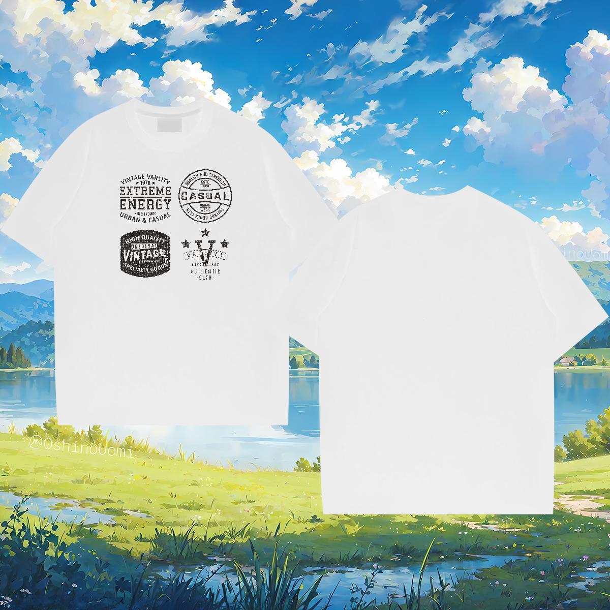 TOP Quality letter 100% Cotton 230g Tshirts Spring Summer Breathable Short Sleeve T Shirts Men Customized Customized Print Tops Shirt