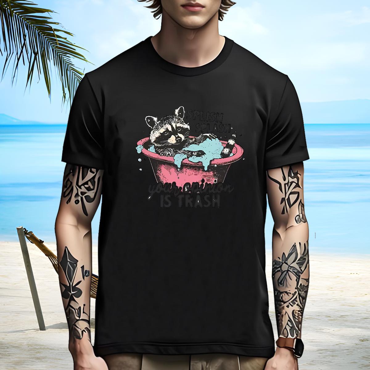 Loose Man T Shirts have a bath Crew Neck Breathable Daily Outfit Customized Print 230g Cotton Couples T Shirts New Arrival Polos