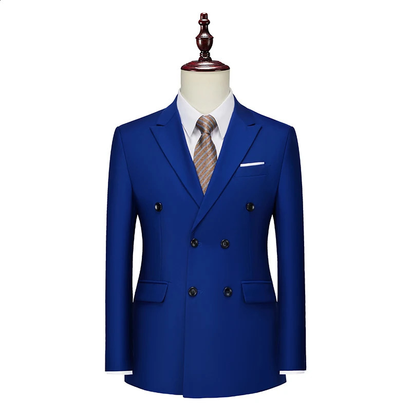 Mens Jacket Fashion Business Handsome British Style Casual Slim Solid Color Wedding Work Four Seasons M6XL 240819