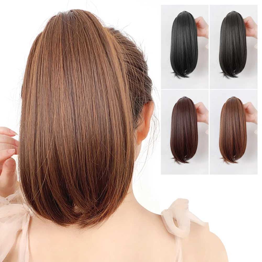 Womens high ponytail wig with clip stylish and charming DIY styling wig perfect for female role-playing themed parties W240817