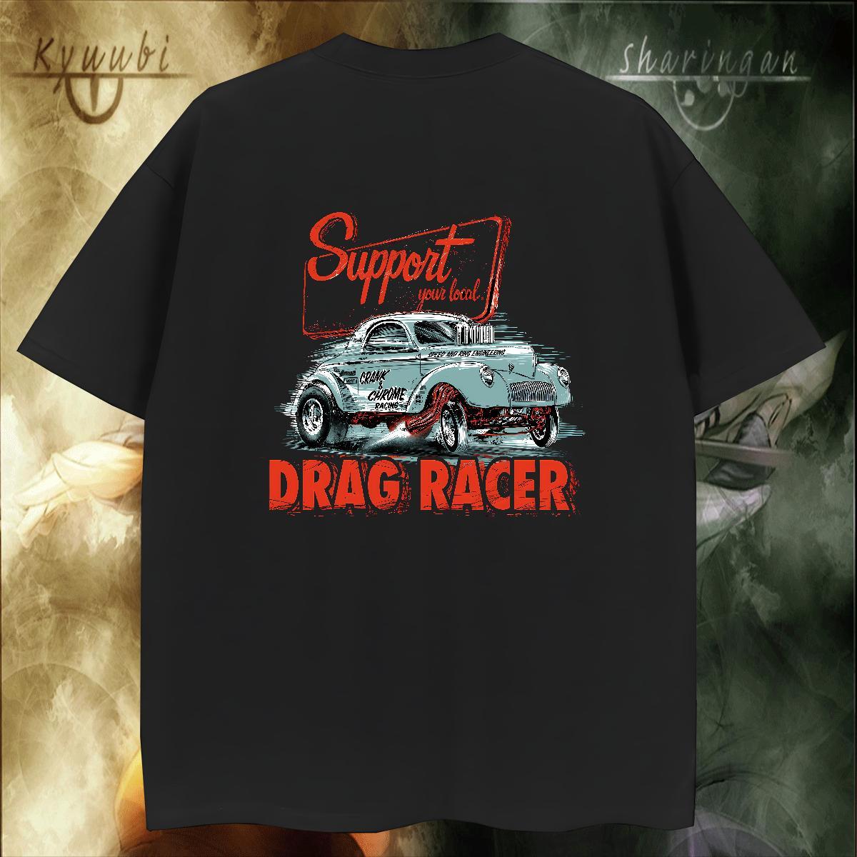 Cool Design car T-Shirts Sport Men Clothes T-Shirt 100% Cotton 230g DIY Breathable Crew Neck Custom Printing Top Tees