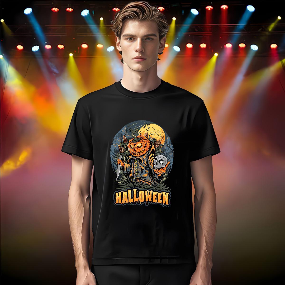 Men T Shirts 230g Cotton halloween Beach Breathable Short Sleeve Oversized 4XL Tshirts Designer Fashion Free Shipping Wear