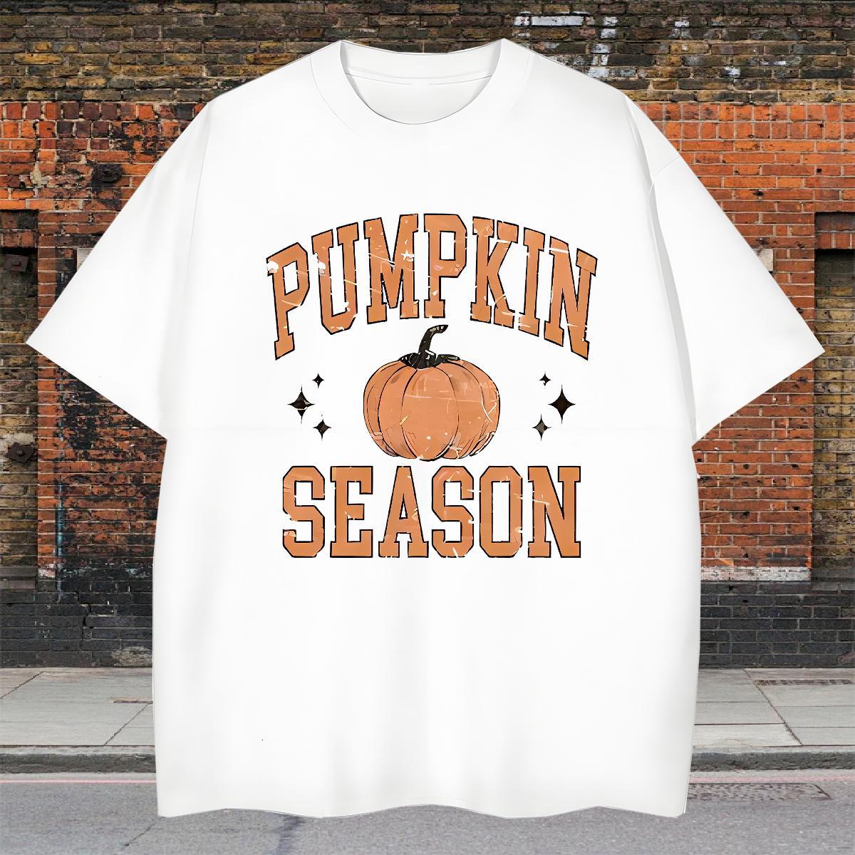 Popular T shirt pumpkin Pure Cotton Street Casual Black White 230g Pure Cotton Tshirt for Man Woman Brand Tops Shirt