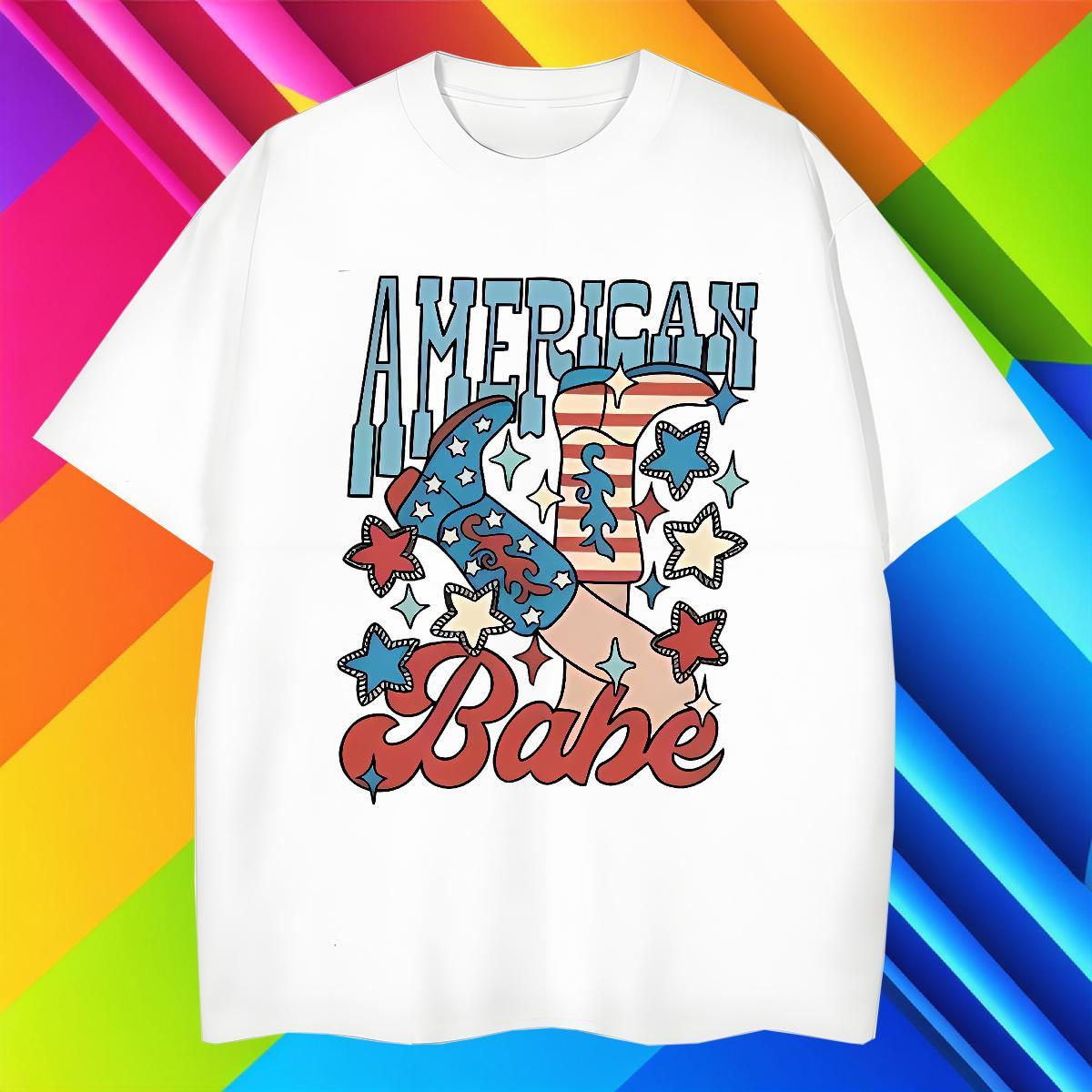 T Shirt For Man 230g Cotton USA High Street Hip Hop Breathable Crew Neck Cartoon Printing L-4XL Men Tees New Designer Cool Tshirts
