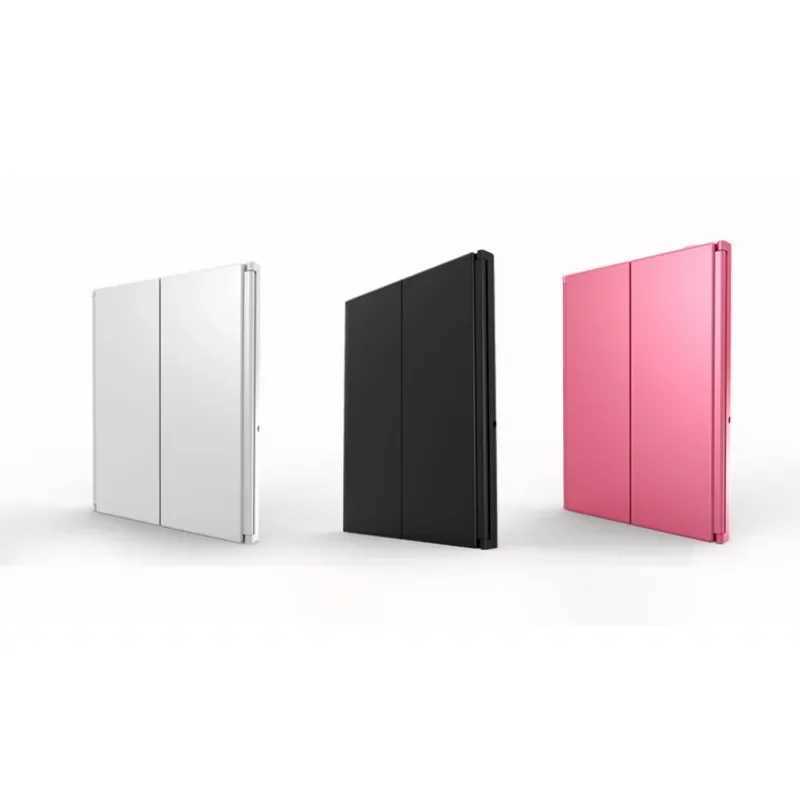 LED Cosmetic Mirror Lightless Style Tri-fold Mirror High-grade Mirror Travel Carry-on Portable Y240819
