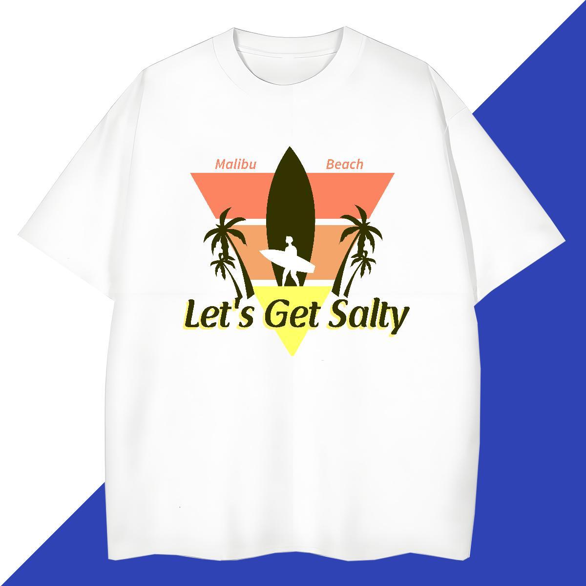 Popular Men Clothes T-Shirt Spring Summer 230g 100% Cotton Cartoon Print Breathable Short Sleeve beach Mens T Shirts Fashion Tees