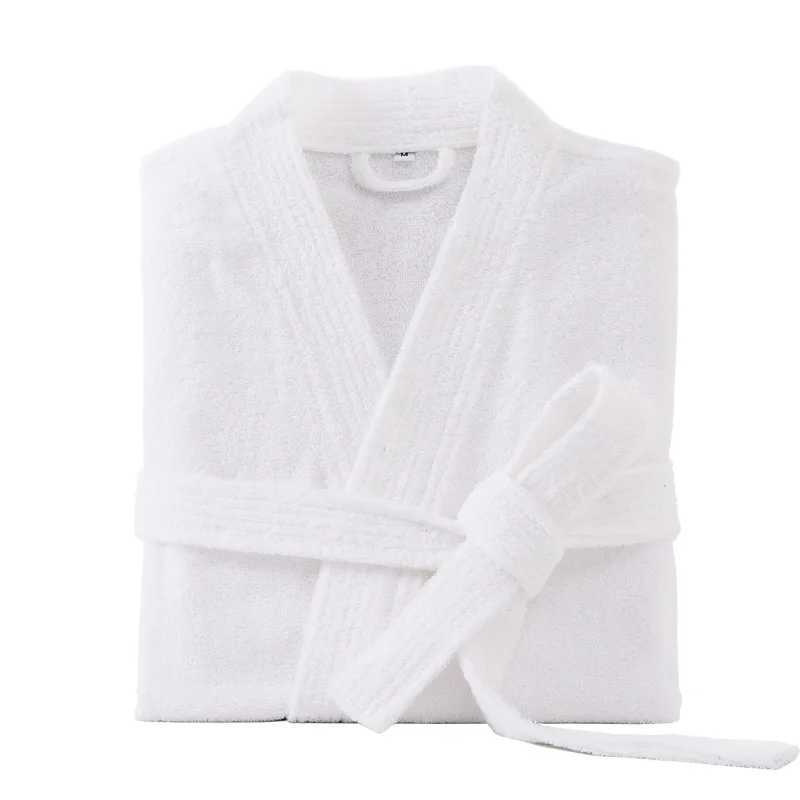 100% pure cotton mens yukata long and thick absorbent Terry bathrobe kimono mens towel pajamas womens dressW240719