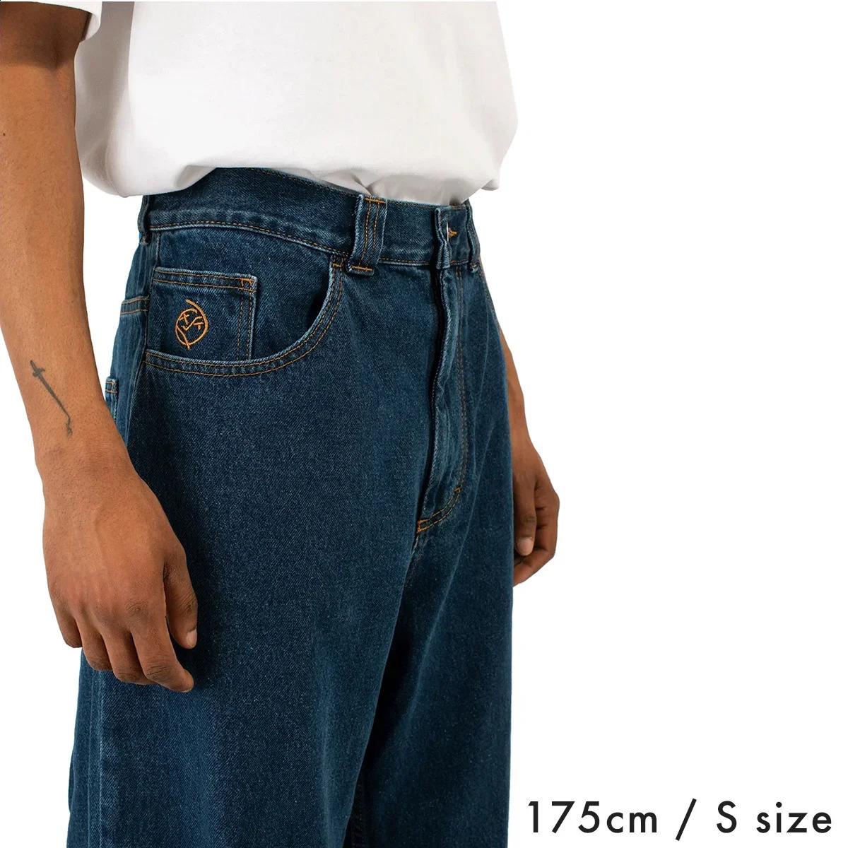 Y2K Skateboard Pants Hip Hop Harajuku Big Boy Jeans Gothic Graphic Embroidery Retro High Waist Pocket Mens Wide 240819