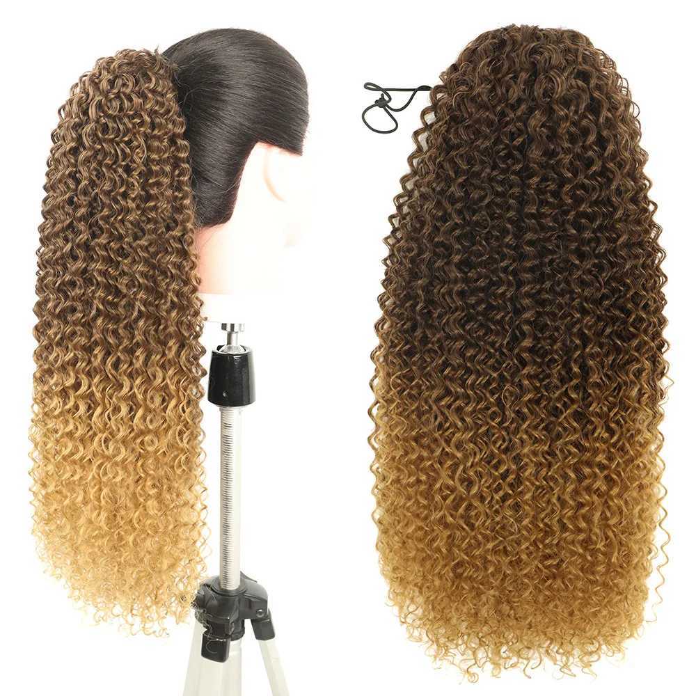 Synthetic ponytail extension wig is suitable for women with long curly and brushed ponytails. Synthetic ponytails naturally soften hair for daily use 