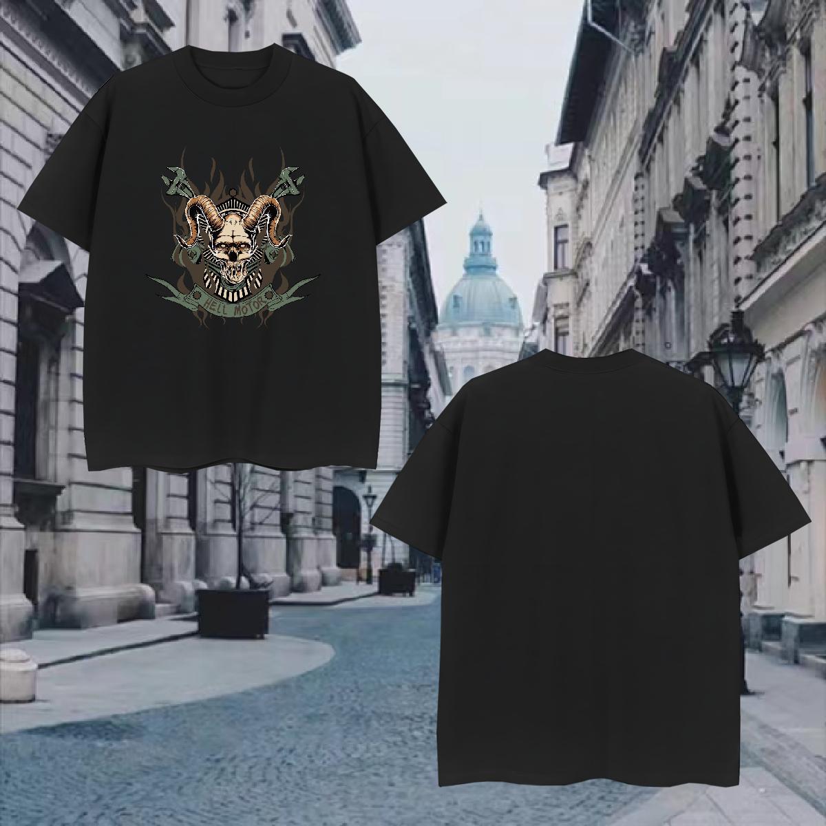 Cool Design Mens T Shirts shape Crew Neck Sport Custom Anime 230g 100% Cotton Mens Tshirts Classic Tee Shirt