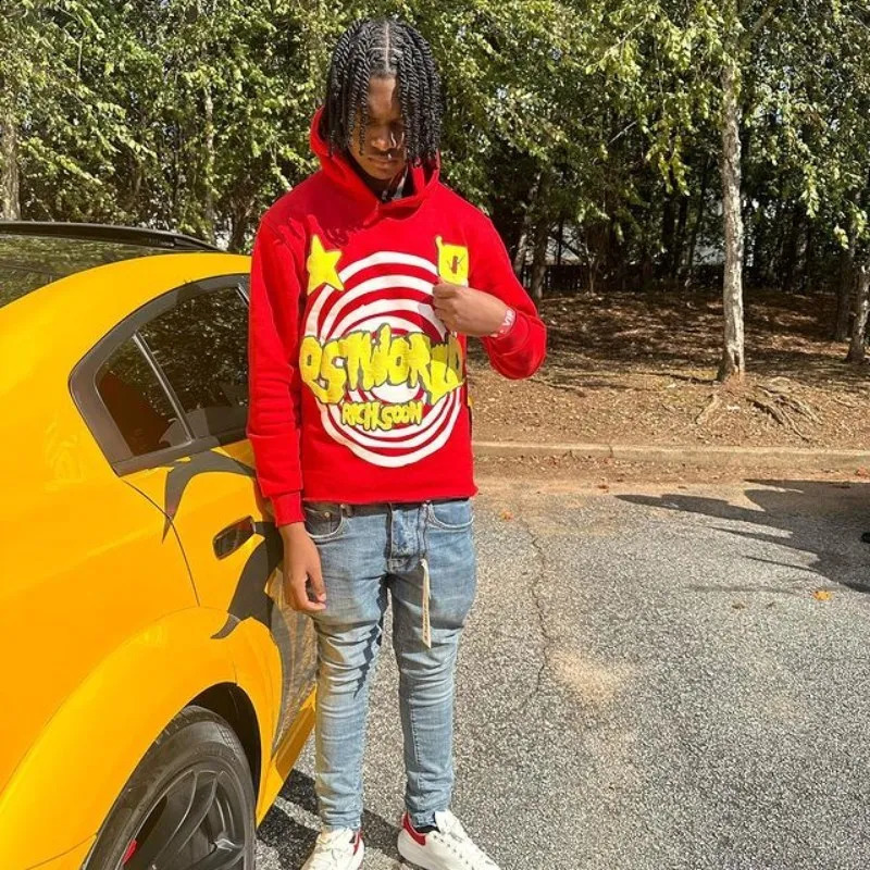 Aesthetic High Street Colorful Letter Oversized Hoodie Women Y2K Vintage Harajuku Casual Loose Pullover Men Sweatshirt Top 240820