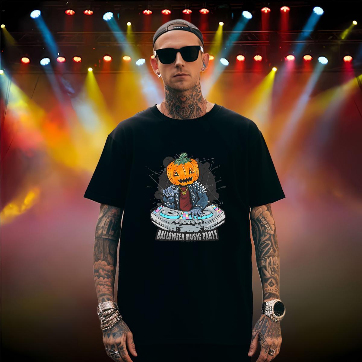 TOP Quality T Shirt For Man halloween Short Sleeve O-Neck Hip Hop Anime 230g Pure Cotton Men Clothes T-Shirt Designer Tshirts